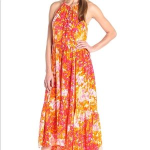 Tracy Reese Tiered Halter Maxi